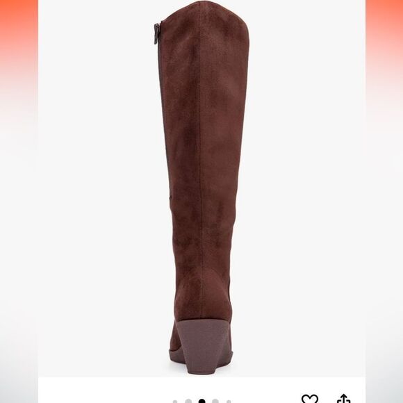 Aerosoles Binocular Knee High Boot Java Faux suede size 9wide NWT in box - Picture 6 of 12